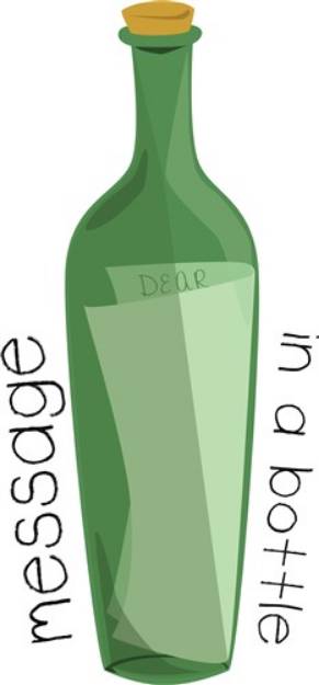 Picture of Message In Bottle SVG File