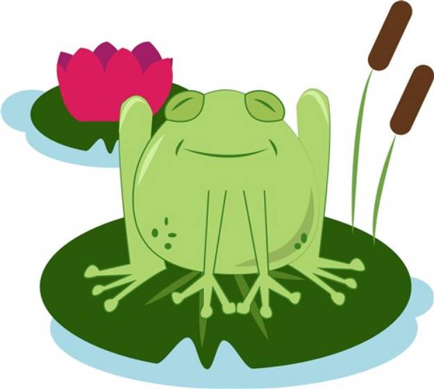 Picture of Lilly Pad Frog SVG File