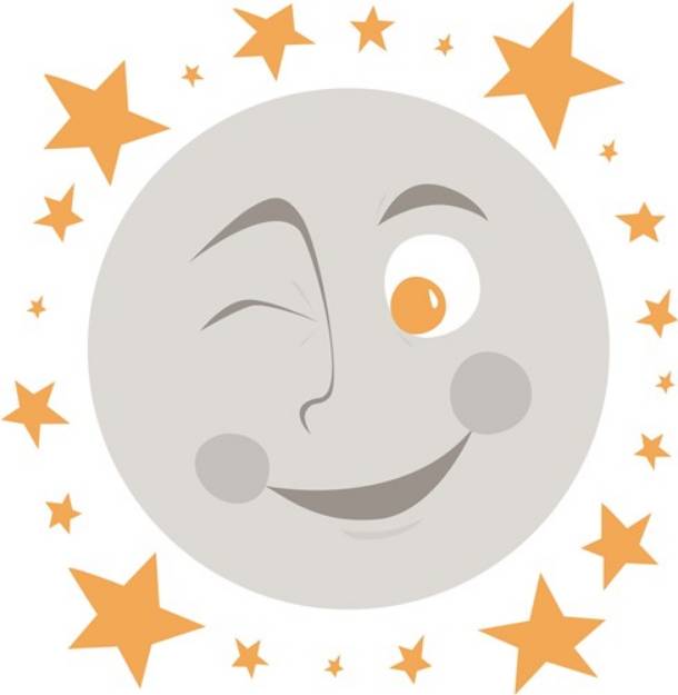 Picture of Moon Wink SVG File