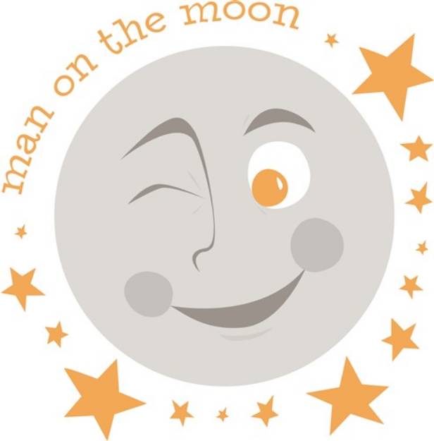 Picture of Man On Moon SVG File