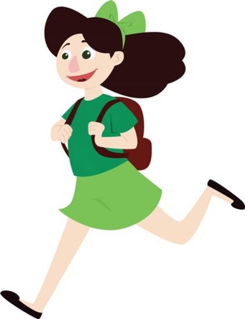 Picture of School Girl SVG File