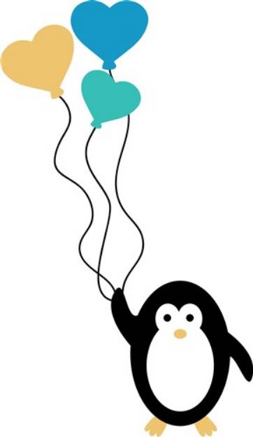 Picture of Valentine Penguin SVG File