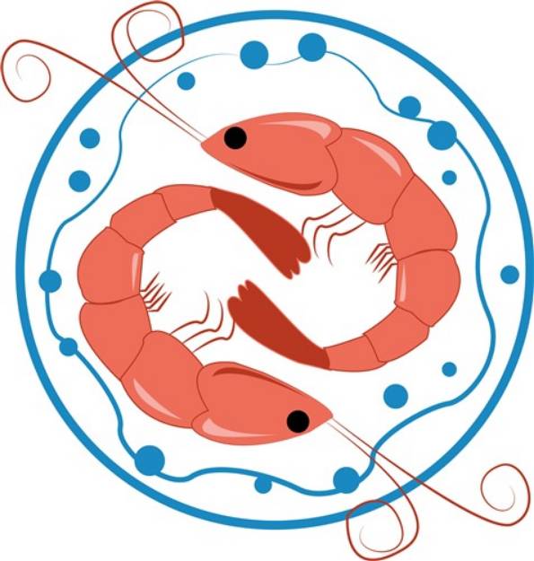 Picture of Two Shrimp SVG File