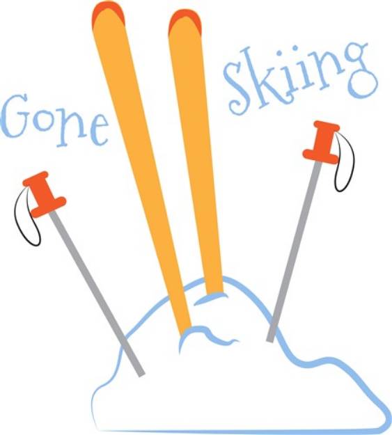 Picture of Gone Skiing SVG File