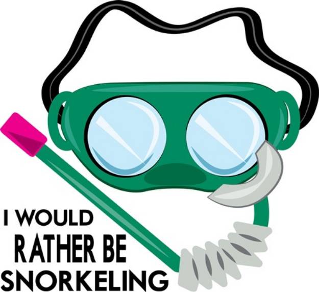 Picture of Rather Be Snorkeling SVG File
