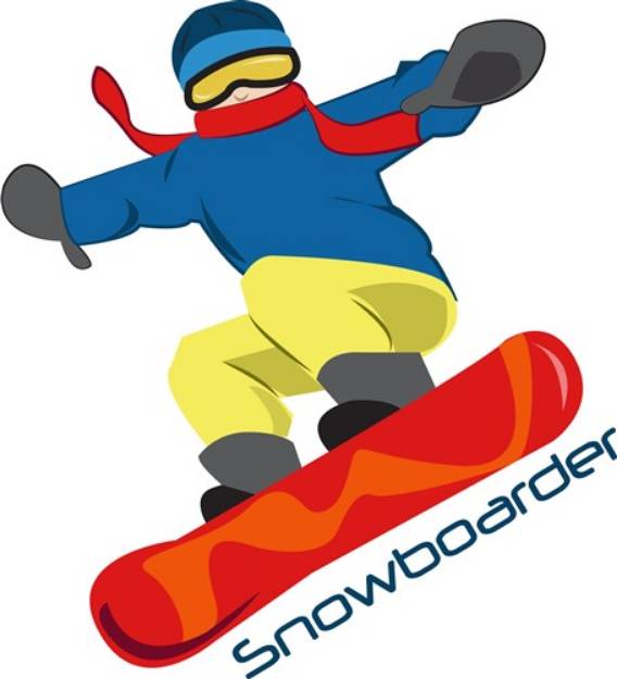 Picture of Snowboarder SVG File