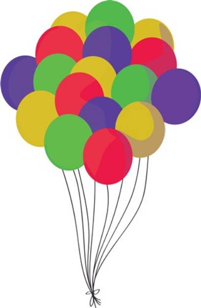 Picture of Colorful Balloons SVG File