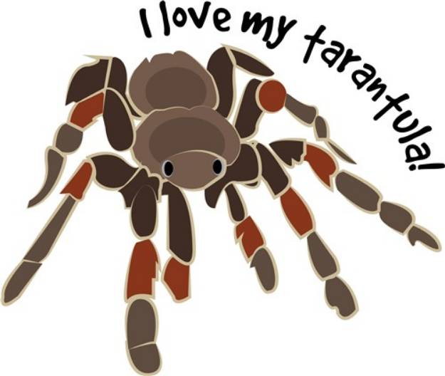 Picture of Love My Tarantula SVG File