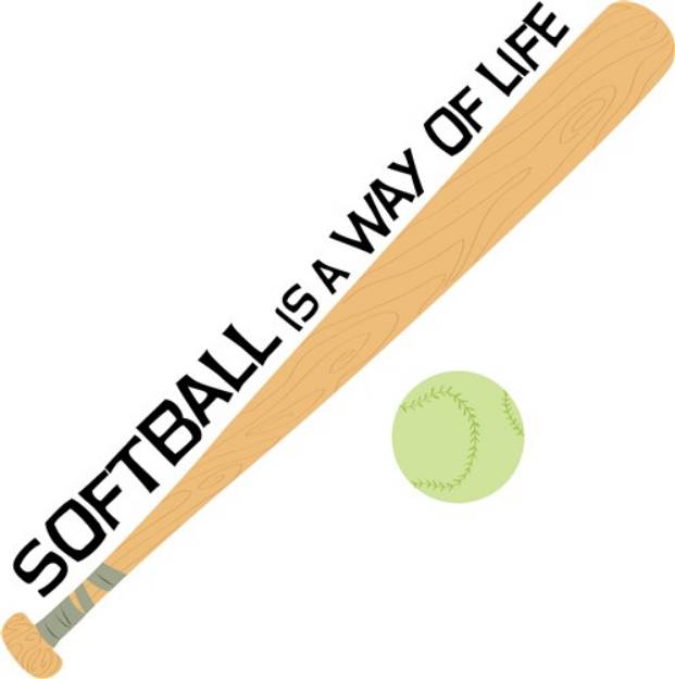 Picture of Softball Life SVG File