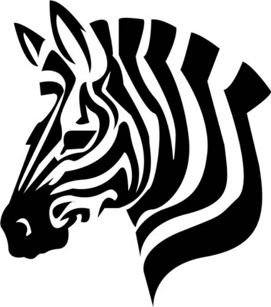 Picture of Zebra Head SVG File