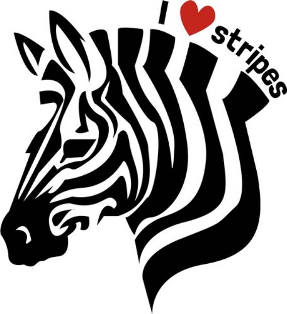 Picture of I Love Stripes SVG File