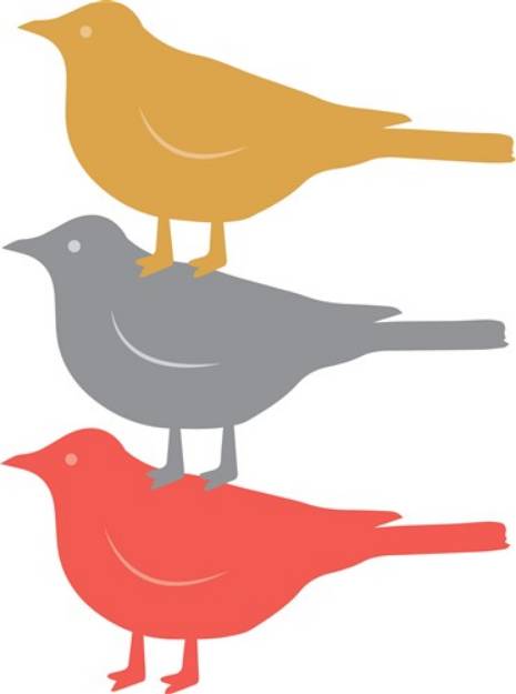Picture of Three Birds SVG File