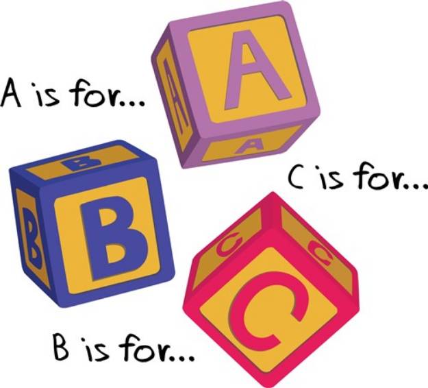 Picture of Alphabet Blocks SVG File
