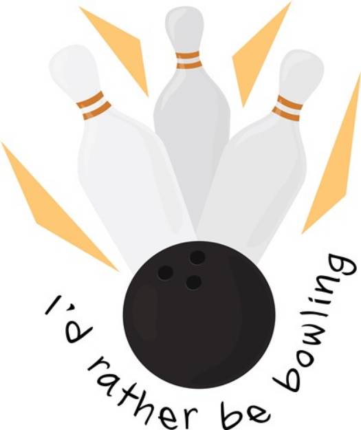 Picture of Rather Be Bowling SVG File