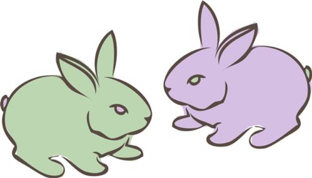 Picture of Two Bunnies SVG File
