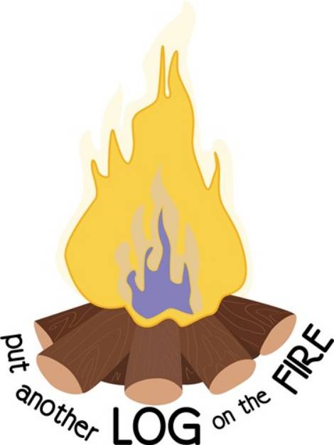 Picture of Log On The Fire SVG File