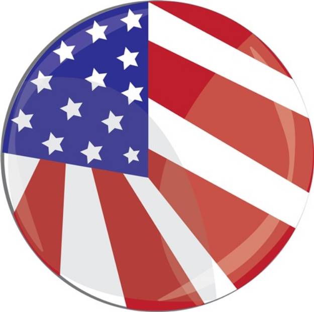 Picture of USA Flag Button SVG File