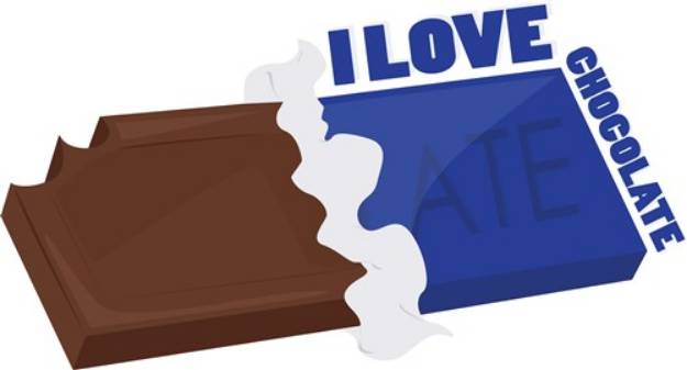 Picture of I Love Chocolate SVG File