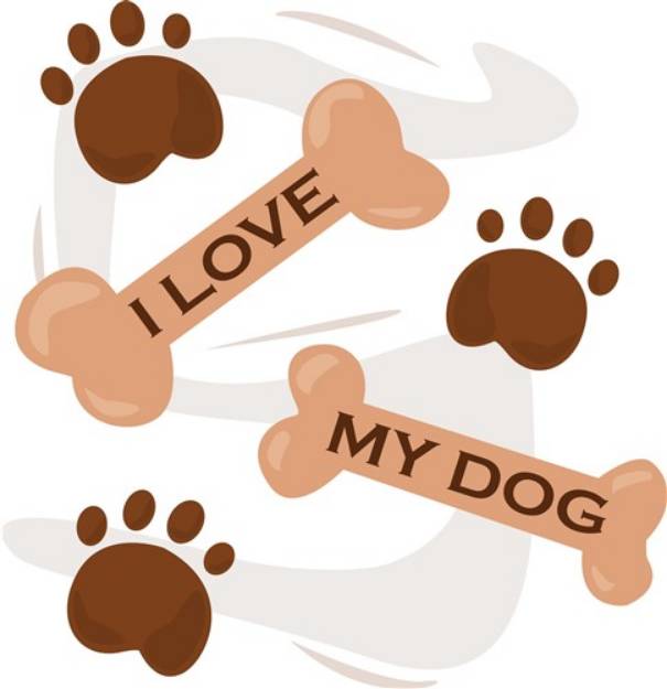 Picture of Love My Dog SVG File