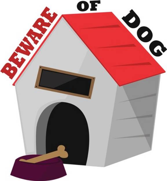 Picture of Beware Of Dog SVG File