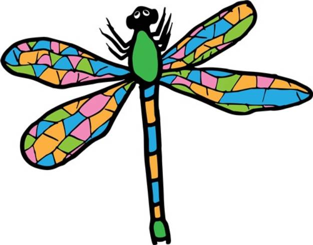 Picture of Colorful Dragonfly SVG File