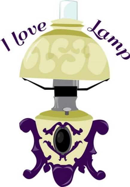 Picture of I Love Lamp SVG File