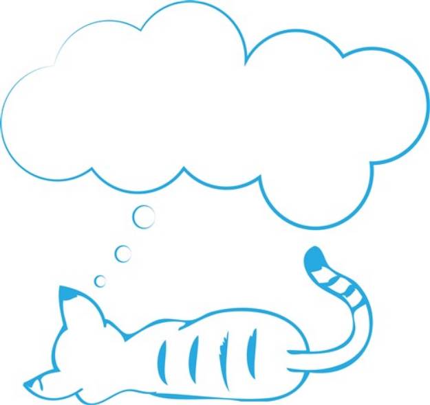 Picture of Dreaming Cat SVG File