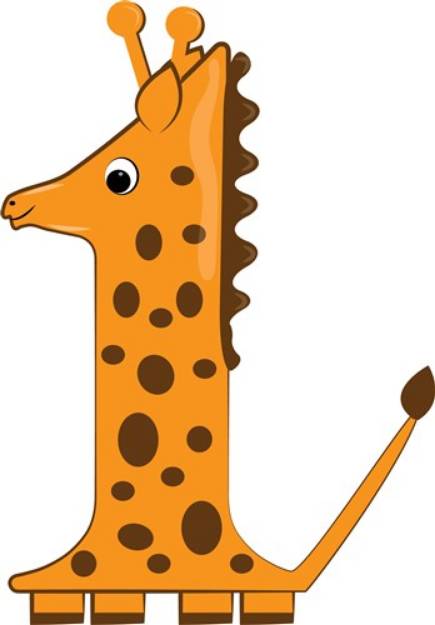 Picture of One Giraffe SVG File