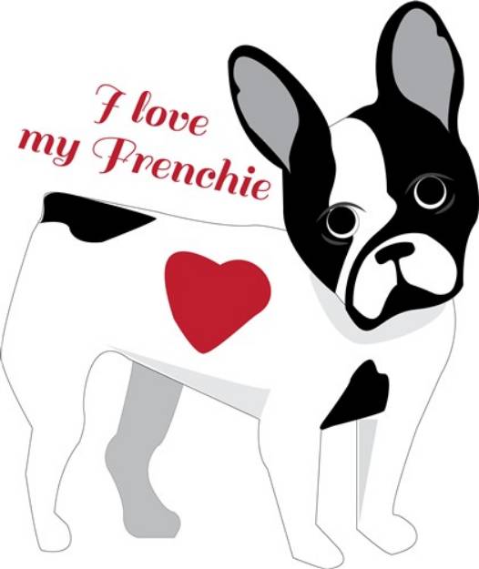 Picture of Love My Frenchie SVG File