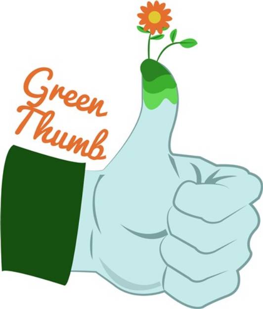 Picture of Green Thumb SVG File