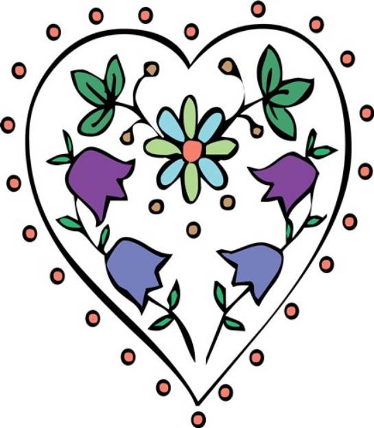 Picture of Flower Heart SVG File