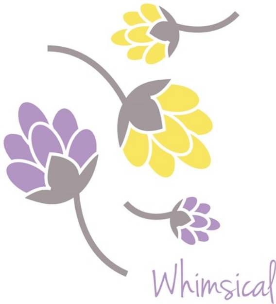 Picture of Whimsical Flowers SVG File