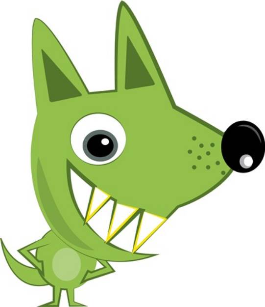 Picture of Green Monster Dog SVG File