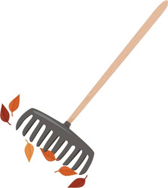 Picture of Raking Leaves SVG File
