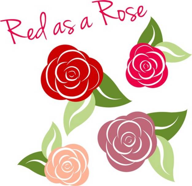 Picture of Red As A Rose SVG File