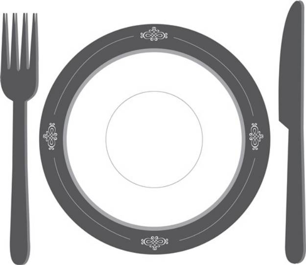 Picture of Dinner Place Setting SVG File