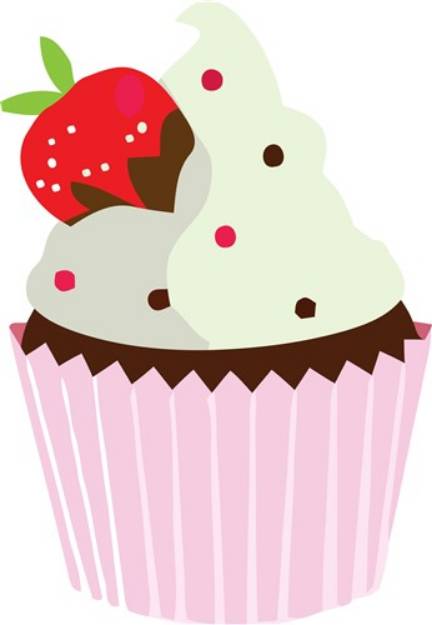 Picture of Strawberry Cupcake SVG File