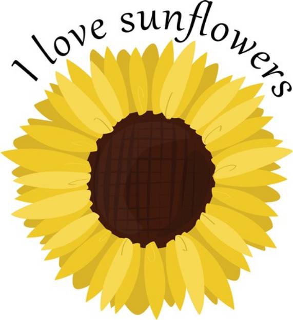 Picture of Love Sunflowers SVG File