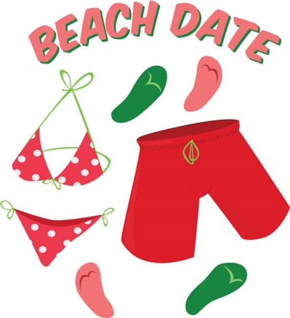 Picture of Beach Date SVG File