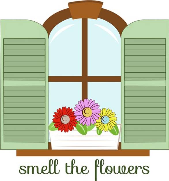 Picture of Smell The Flowers SVG File
