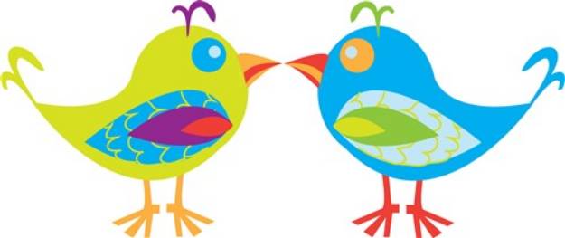 Picture of Colorful Birds SVG File