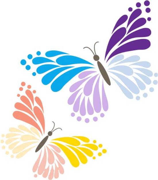Picture of Two Butterflies SVG File