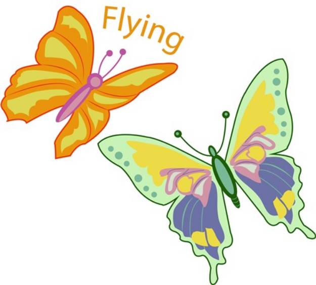 Picture of Flying Butterflies SVG File