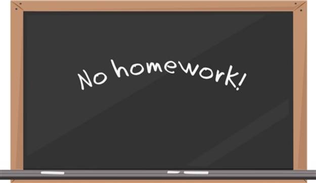 Picture of No Homework SVG File