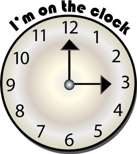 Picture of On The Clock SVG File