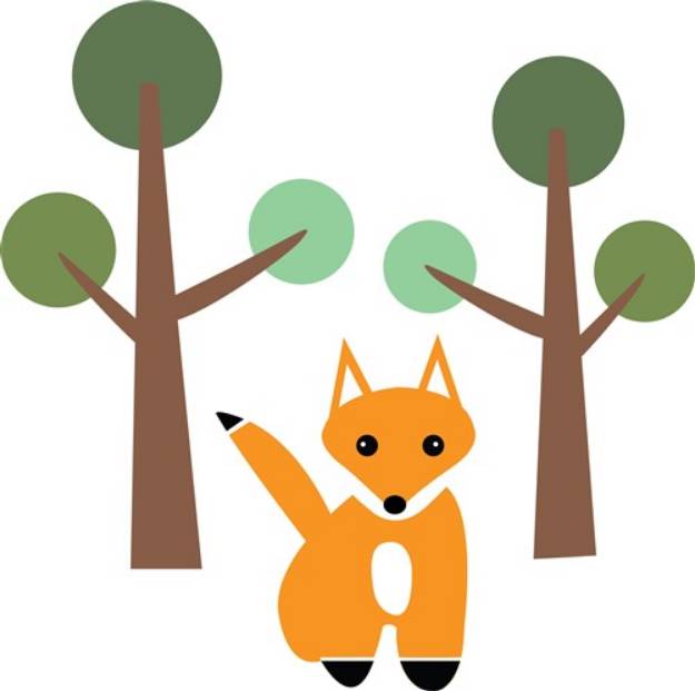 Picture of Fox In Woods SVG File