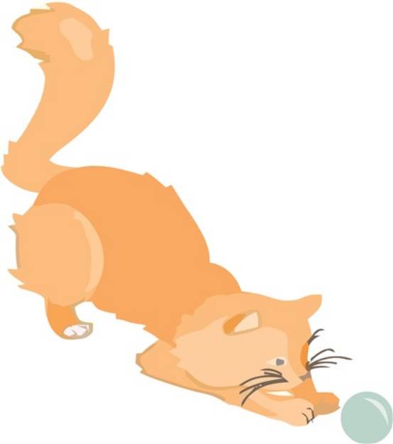 Picture of Cat & Ball SVG File