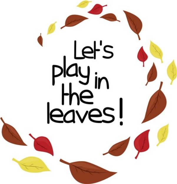 Picture of Play In Leaves SVG File