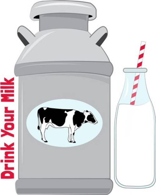 Picture of Drink Your Milk SVG File