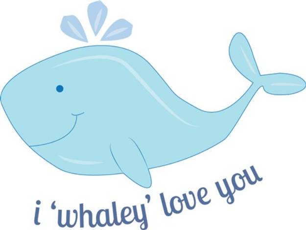 Picture of Whaley Love You SVG File